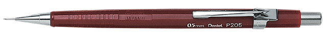 Vulpotlood Pentel P205 0.5mm rood