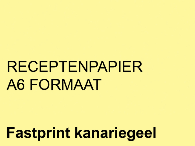 Receptpapier Fastprint A6 80gr kanariegeel 2000vel