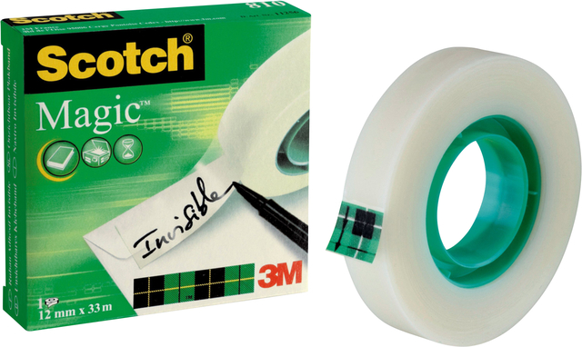 Plakband Scotch Magic 810 19mmx33m onzichtbaar mat