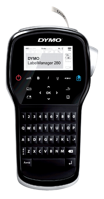 Labelprinter Dymo LabelManager 280 draagbaar qwerty 12mm zwart