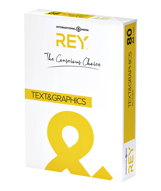 Kopieerpapier Rey Text & Graphics A4 80gr wit 500vel