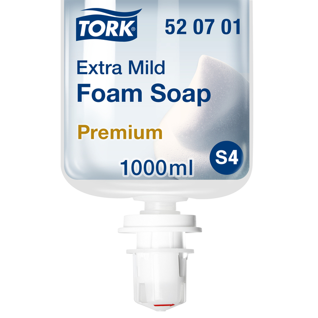 Handzeep Tork S4 foam extra mild geurvrij allergievriendelijk 1000ml 520701