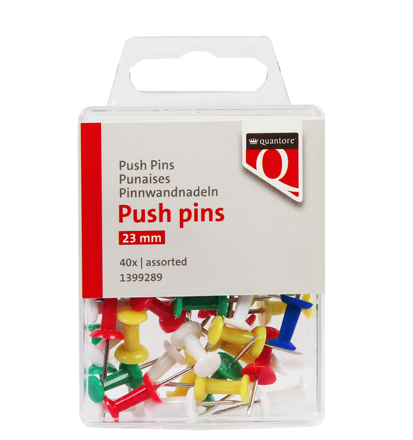 Push pins quantore 40 stuks assorti