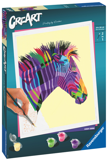 Schilderen op nummers CreArt Zebra