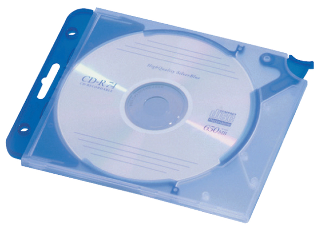 Cd opbergmap Quickflip compleet blauw 5stuks