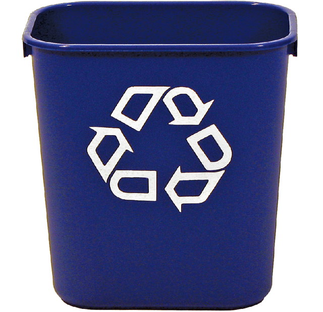 Papierbak Rubbermaid recycling medium 26L blauw