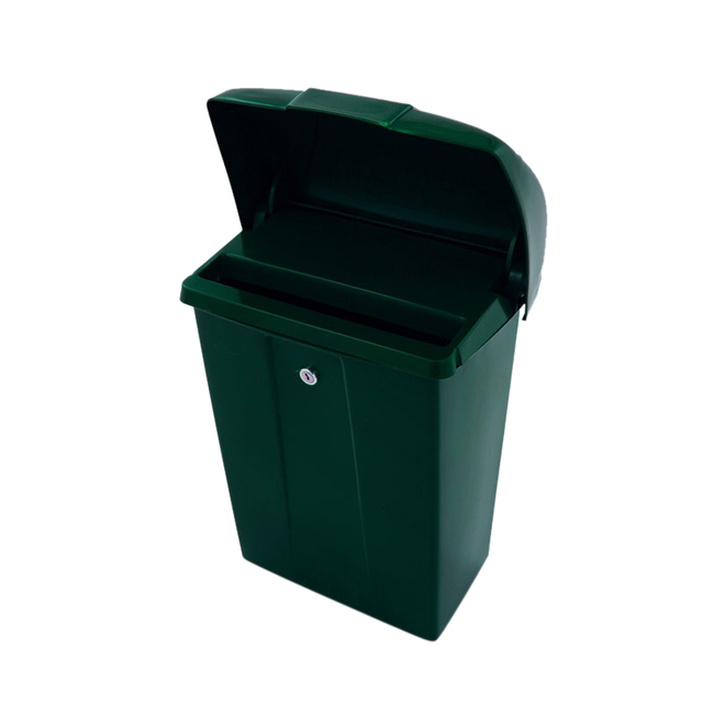 Brievenbus Vepa Bins met klep kunststof groen