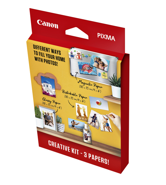 Fotopapier Canon creatieve kit met 3 soorten papier