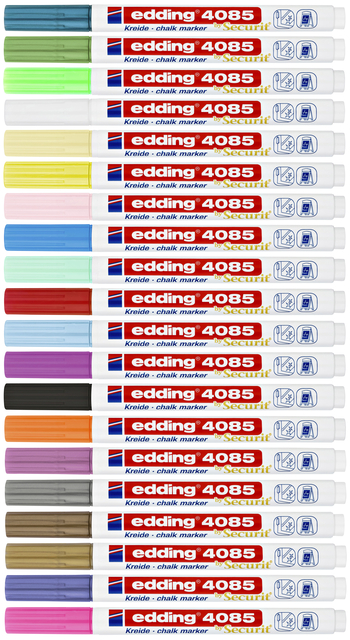 Krijtstift edding 4085 by Securit rond 1-2mm pastel roze