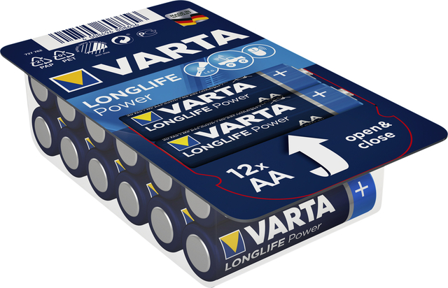 Batterij Varta Longlife Power big box 12xAA