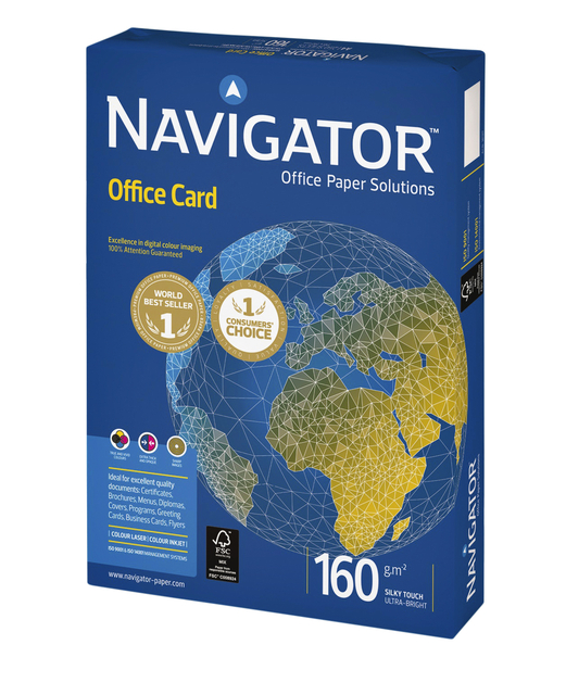 Kopieerpapier Navigator Office Card A3 160gr wit 250vel