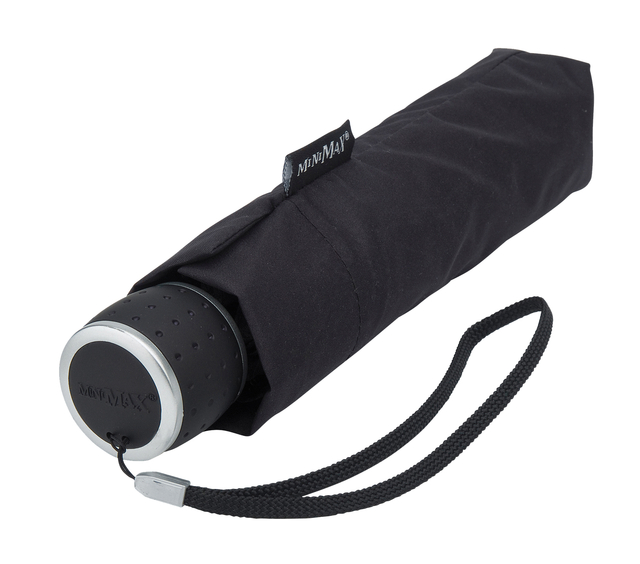 Paraplu miniMAX® opvouwbaar handopening windproof doorsnede 100 cm zwart