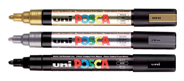 Verfstift  Posca PC7M breed wit