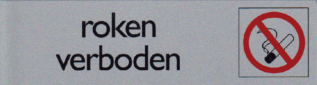 Infobord pictogram roken verboden 165x44mm