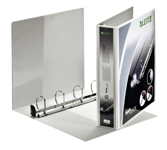 Presentatieringband Leitz SoftClick A4 Maxi 4-rings D-mech 40mm wit