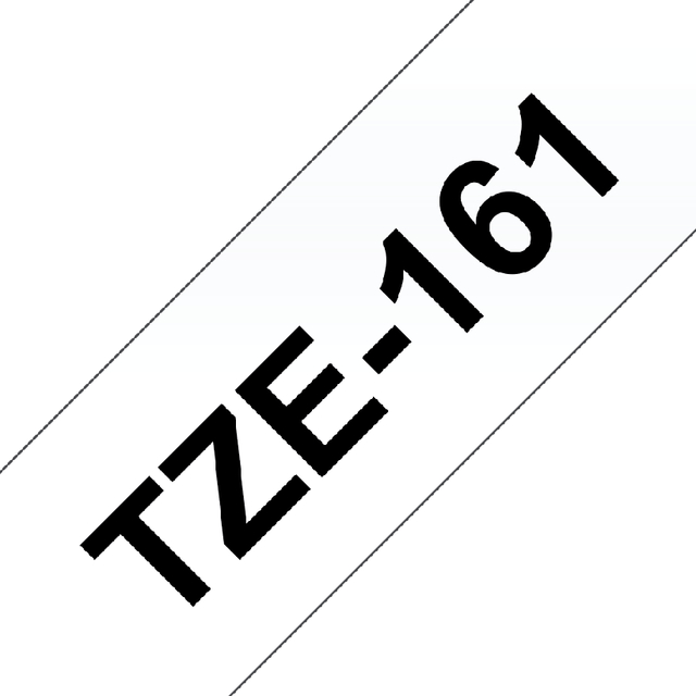 Labeltape Brother P-touch TZE-161 36mm zwart op transparant