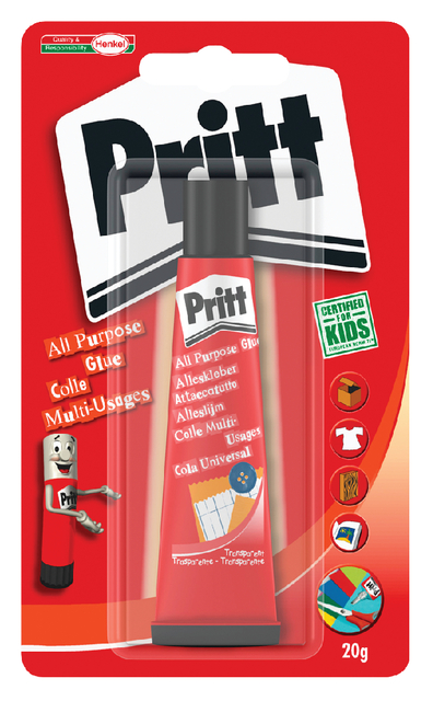 Alleslijm Pritt tube 20gram op blister