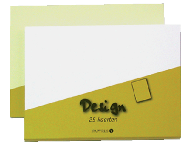 Enkele kaart Papyrus Envelpack Design A6 105x148mm wit 894426