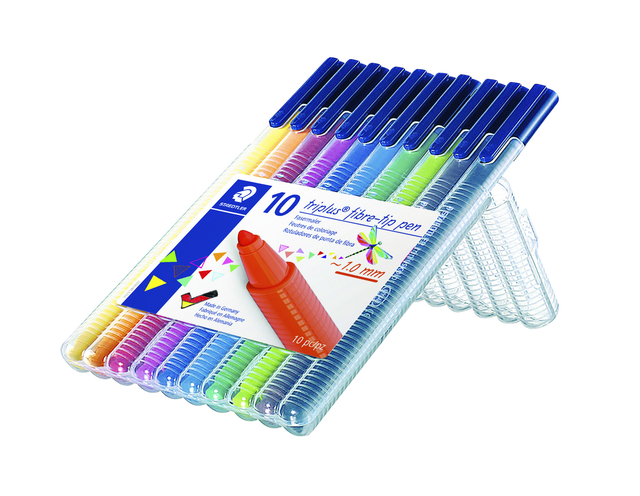 Kleurstift Staedtler 323 Triplus color à 10 stuks assorti