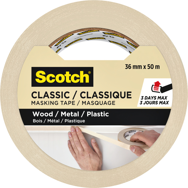 Afplaktape Scotch Classic 36mmx50m beige