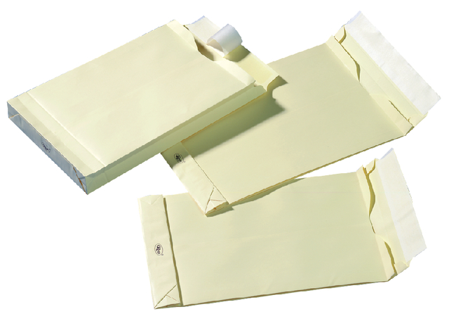 Envelop Quantore monsterzak 230x350x38mm zelfkl creme 125st