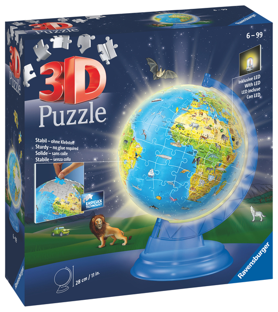 3D puzzel Ravensburger Globe Night Edition XXL 54 stuks