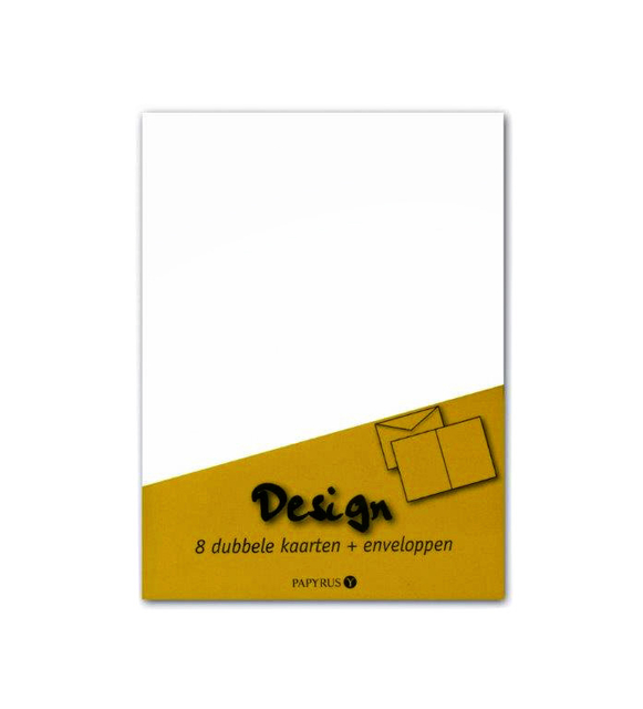 Dubbele kaart Papyrus Envelpack Design C6 114x162mm ivoor 894430