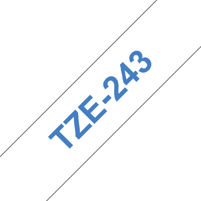 Labeltape Brother P-touch TZE-243 18mm blauw op wit