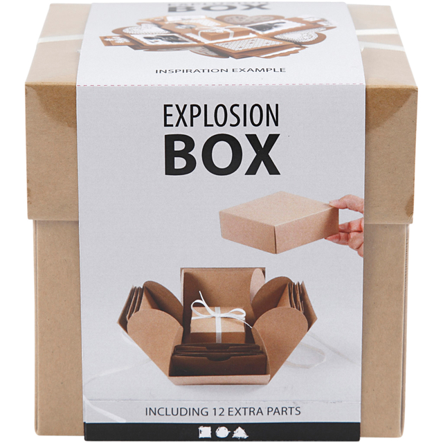 Explosion box Creativ Company 12x12x12cm naturel