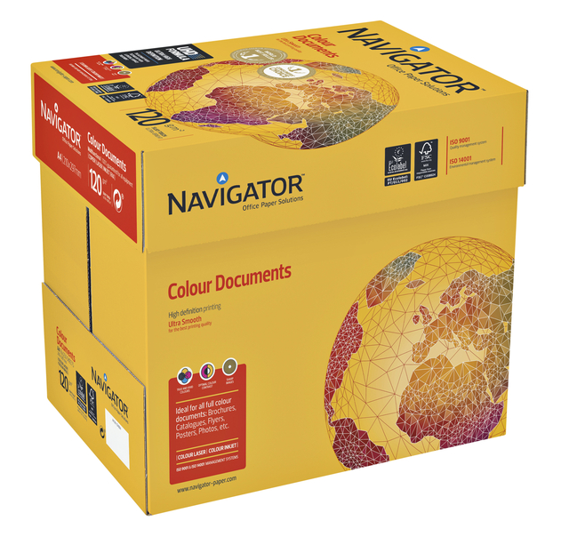 Kopieerpapier Navigator Colour Documents A4 120gr wit 250vel