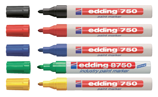 Viltstift edding 750 lakmarker rond 2-4mm blauw