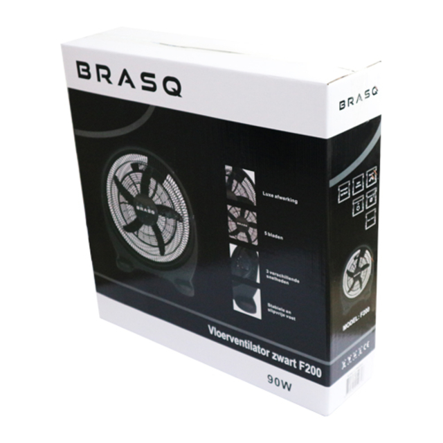 Vloerventilator BRASQ Ø 50cm zwart