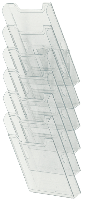 Folderhouder Exacompta wand A4 6-vaks staand helder transparant