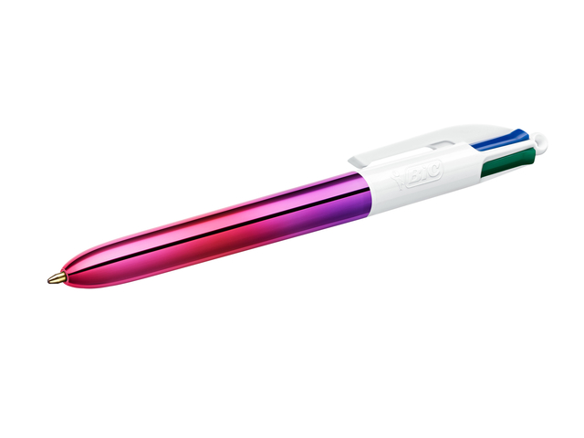 Balpen Bic 4kleuren gradient medium assorti