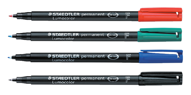 Viltstift Staedtler Lumocolor 318 permanent F blauw