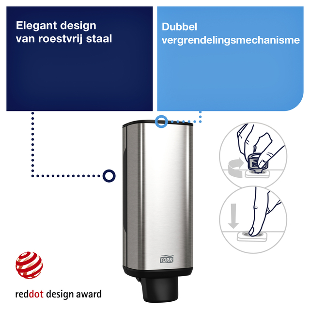 Dispenser Tork Image lijn S4 zeep en handdesinfectiemiddel  rvs 460010