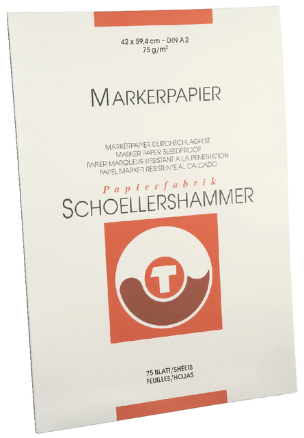 Markerblok Schoellershammer A2 75gr wit