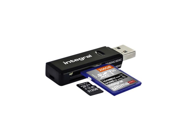 Kaartlezer Integral SD + micro SD naar 3.1 USB-A
