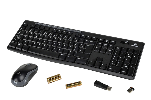 Toetsenbord Logitech MK270 Azerty +muis zwart