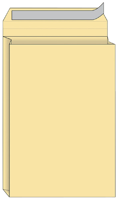 Envelop Quantore monsterzak 185x280x38mm zelfkl creme 125st