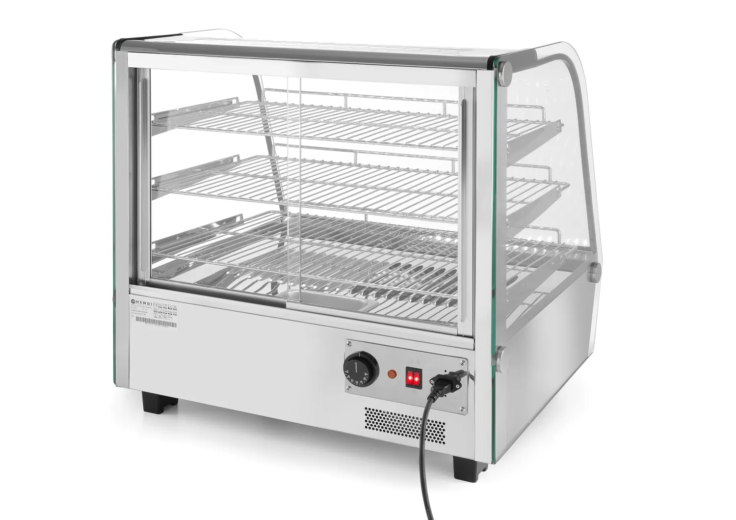 Hendi opzet warmhoudvitrine drielaags 120 liter