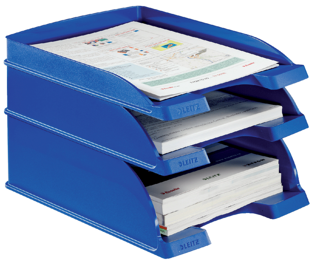 Brievenbak Leitz Plus Slim A4 blauw