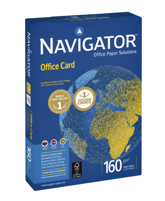 Kopieerpapier Navigator Office Card A4 160gr wit 250vel