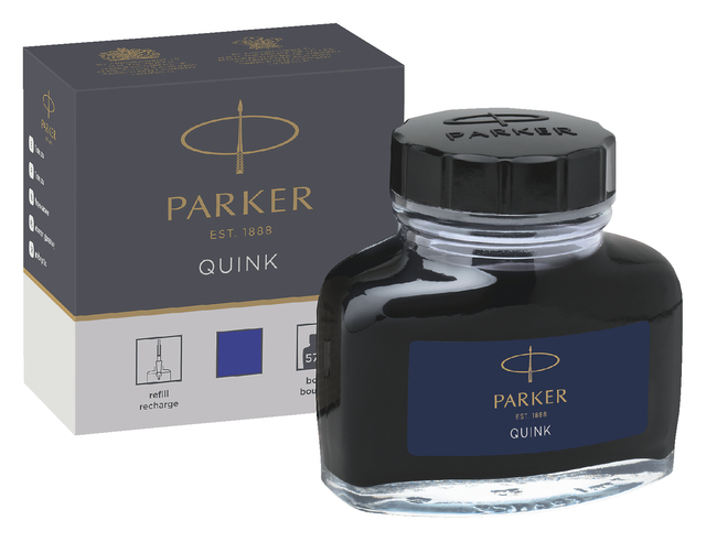 Vulpeninkt Parker Quink permanent 57ml blauw