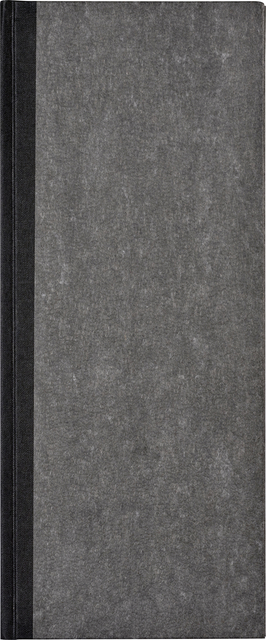 Notitieboek 135x330mm lijn 192blz 70gr grijs gewolkt
