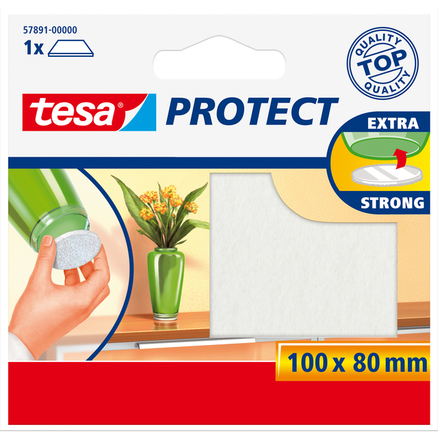 Beschermvilt tesa® Protect anti-kras  80mmx100mm wit