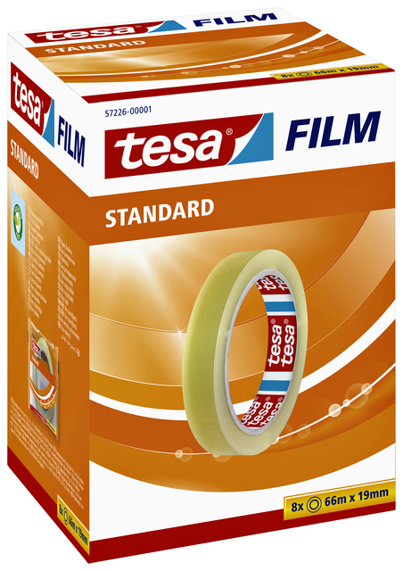 Plakband tesafilm® Standaard 66mx19mm transparant