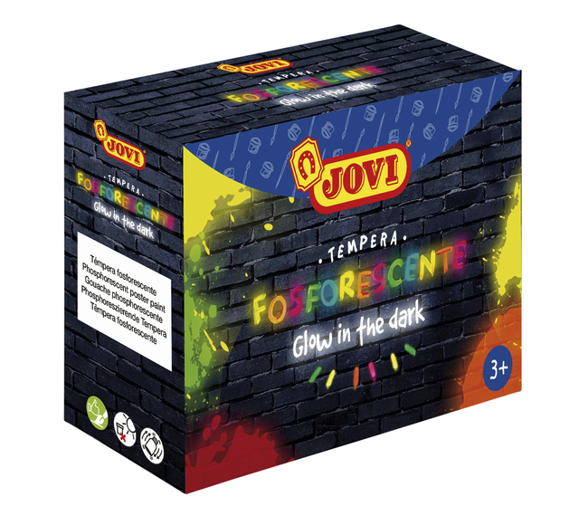 Plakkaatverf Jovi glow in the dark 35ml assorti set à 4 stuks