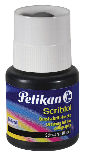 Oostindische inkt Pelikan flacon 30ml zwart