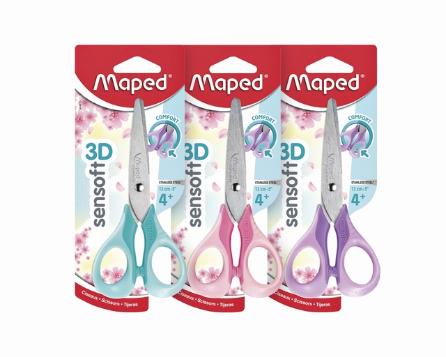 Schaar Maped Sensoft 13cm pastel assorti